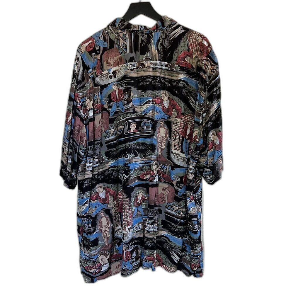 Reyn Spooner Rare collectible Mens Rayon James Dean All Over Print  Shirt XXXL - Picture 3 of 8